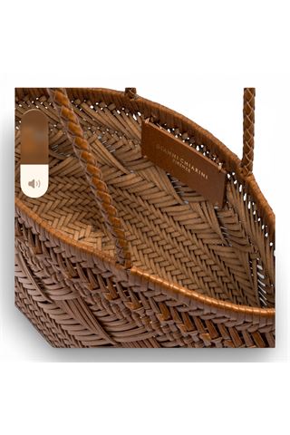 Borsa Gianni Chiarini Intrecciata colore cuoio. GIANNI CHIARINI | 11371-CUOIO